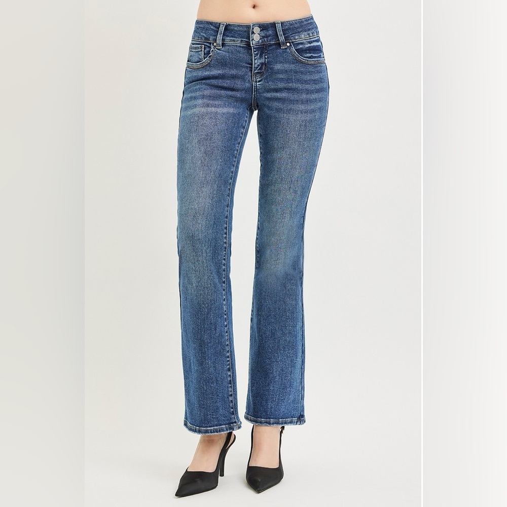 RISEN Tummy Control Low Rise Bootcut Jeans​